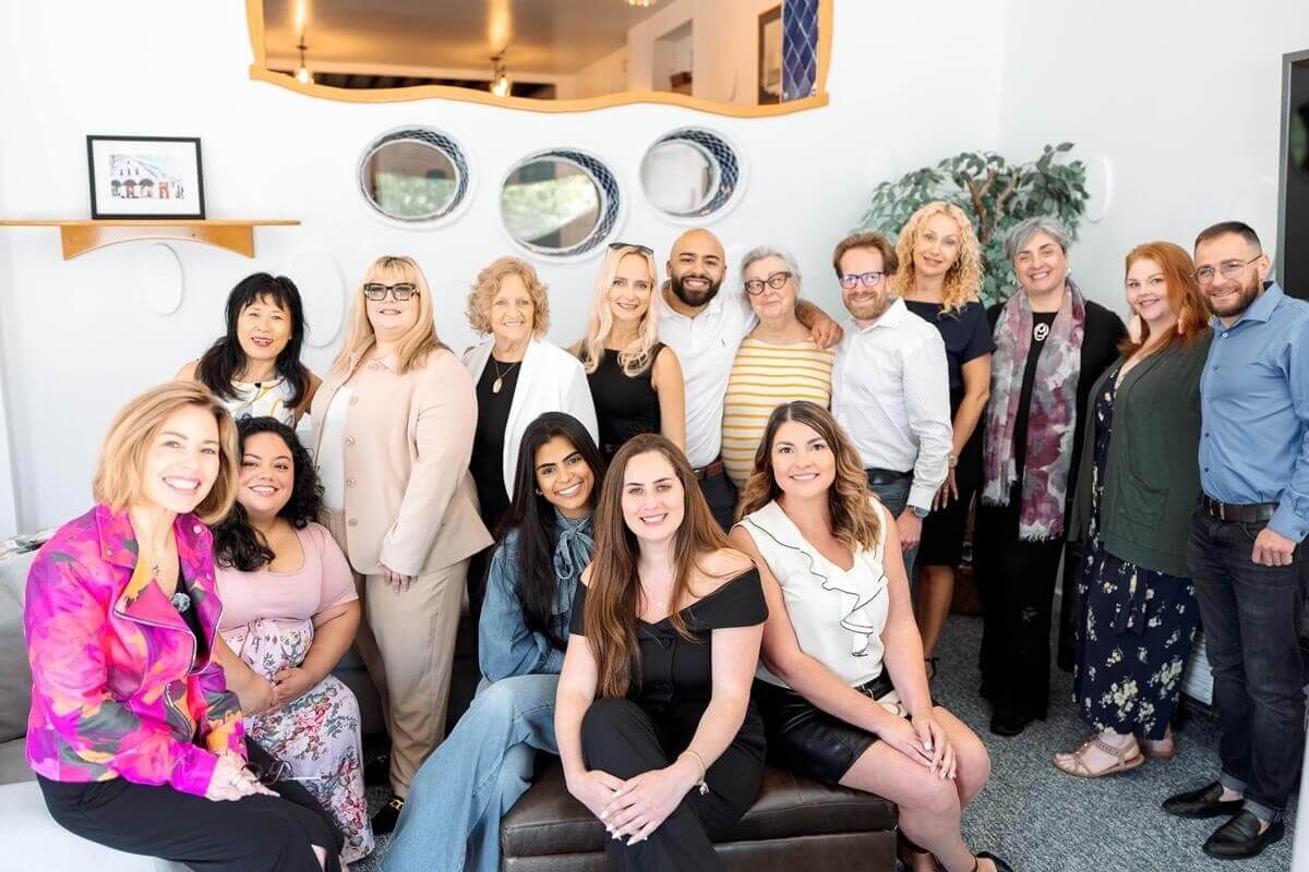 Lisa Parenteau with a group of agents at a training event